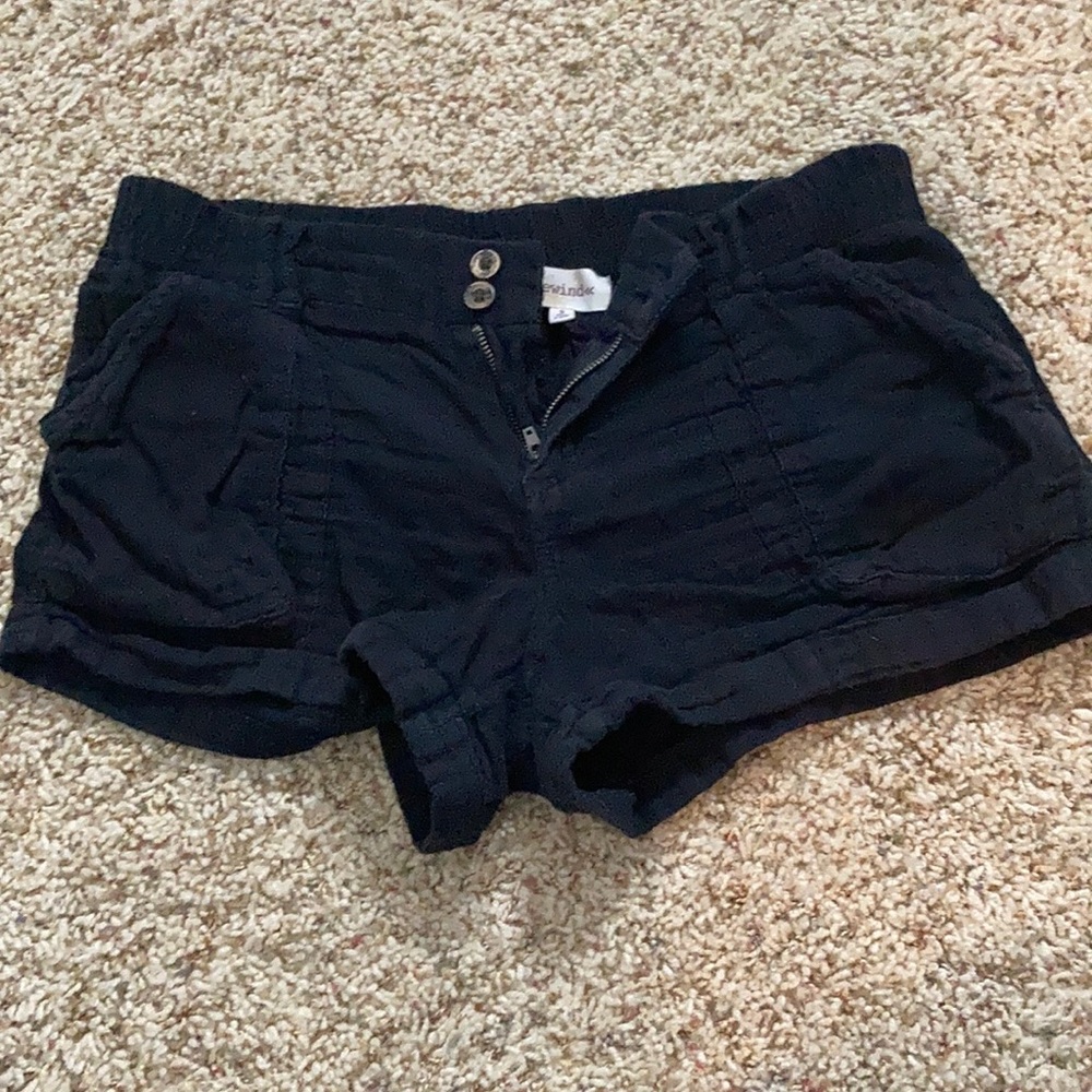 Black cotton shorts